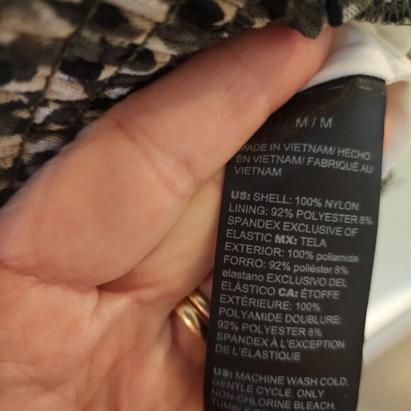 WHBM Camo Smocked Mesh Top, Size M, NWT - Picture 7 of 7